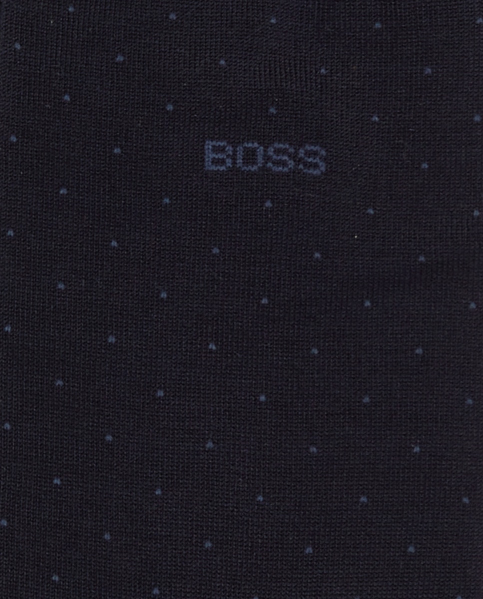 Meias formais às bolinhas Azul-marinho-2