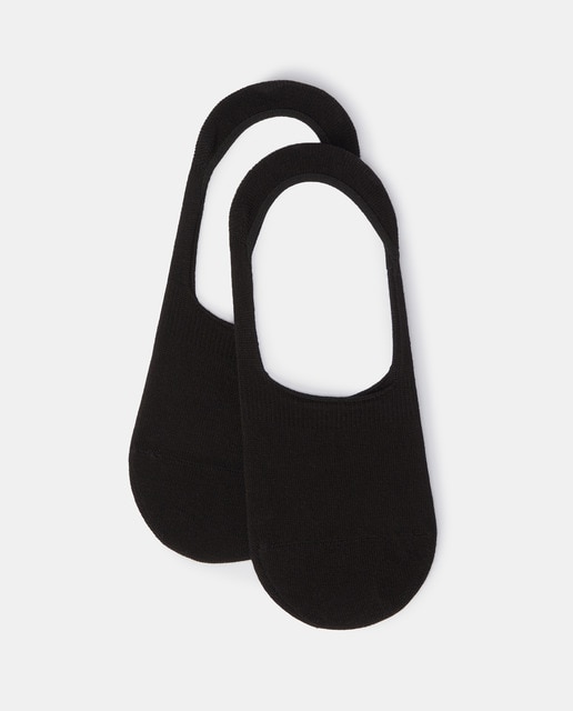 Imagen 0 de Pack de dos calcetines de hombre invisibles en color negro