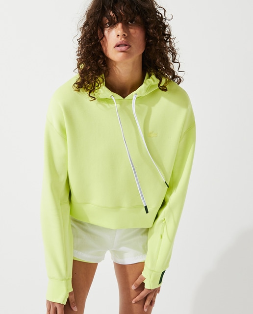 Sudadera deportiva con capucha y abertura en puño para el pulgar de mujer ·  Lacoste · El Corte Inglés