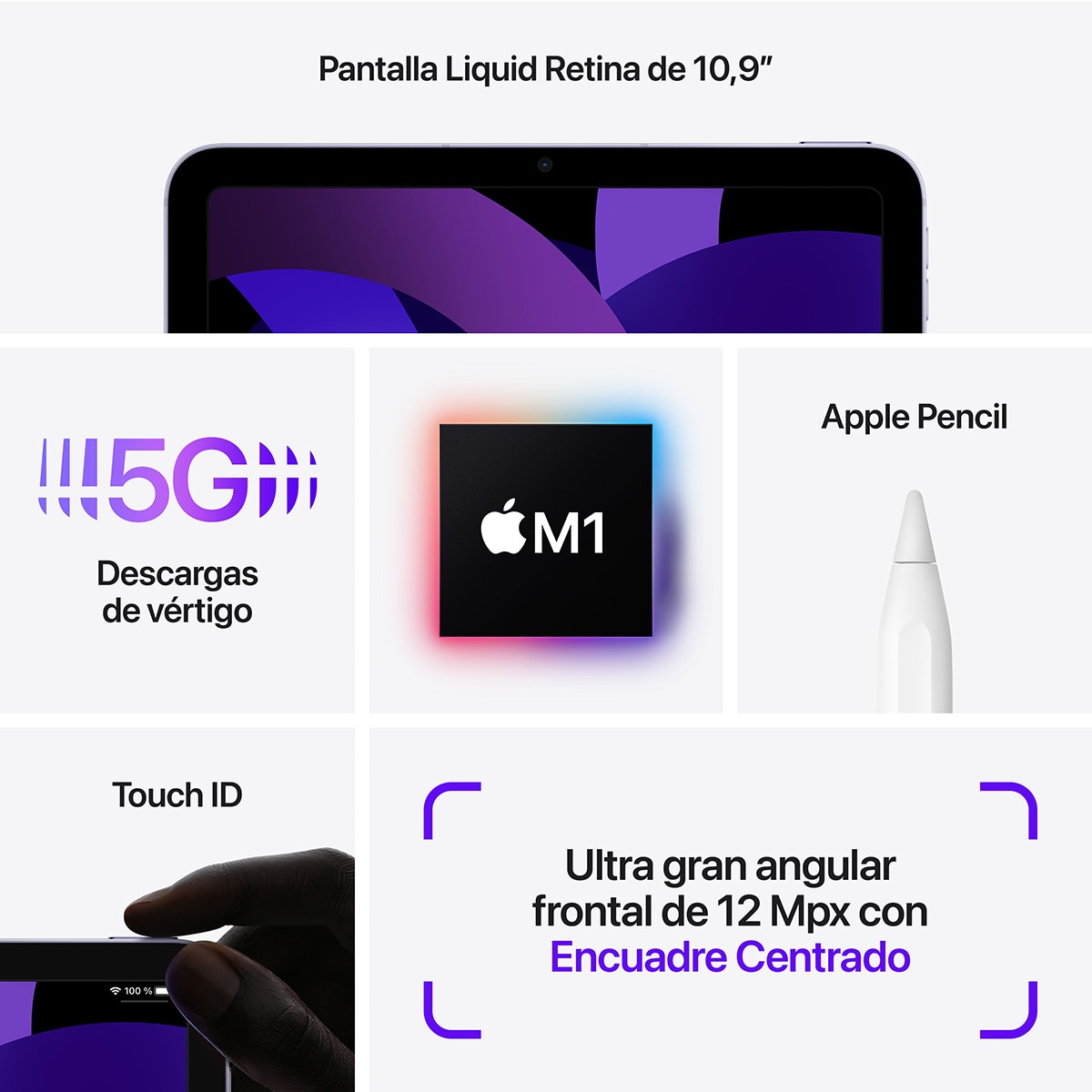 Apple iPad Air (2022) Wi-Fi + Cellular (5ª Generación) Gris espacial-6
