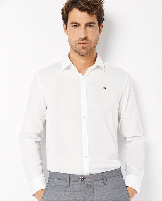 Camisa de hombre slim lisa blanca · Roberto Verino · El Corte Inglés