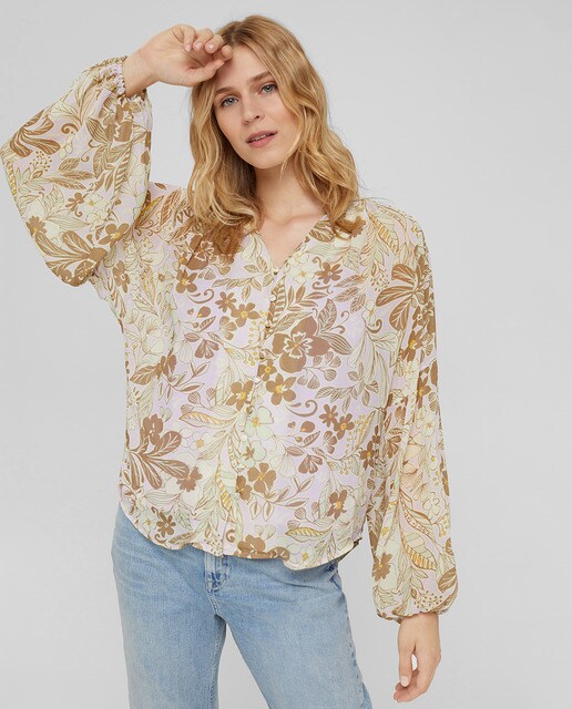 Camisas \u0026 Blusas Esprit Collection | Print Blouse - Blusa Brown Mujer »  ANIMAGRAM