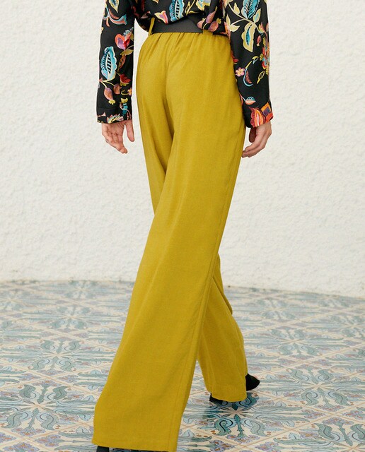 Pantalón palazzo de mujer en tela fluida · Momoni · El Corte Inglés