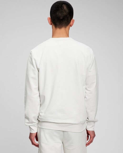 Sudadera blanca de hombre con el cuello redondo · GAP · El Corte Inglés