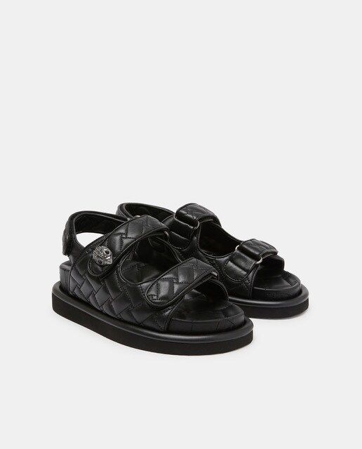 Sandalias planas de mujer en negro con cierre adherente · Kurt Geiger · El Corte  Inglés