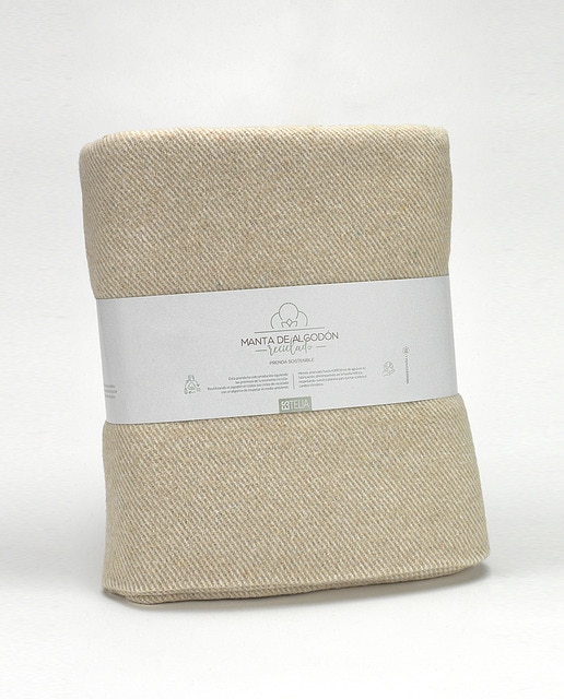 Imagen 0 de Mantita algodón reciclado Lares piedra