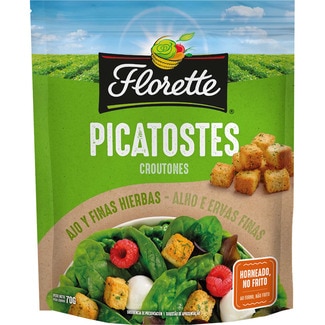 picatostes sabor ajo y finas hierbas para ensaladas bolsa 70 g - Florette