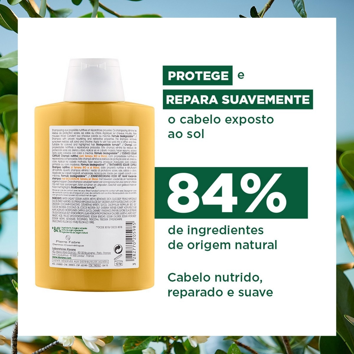 Champô Nutritivo com Tamanu BIO 200ml Klorane 5
