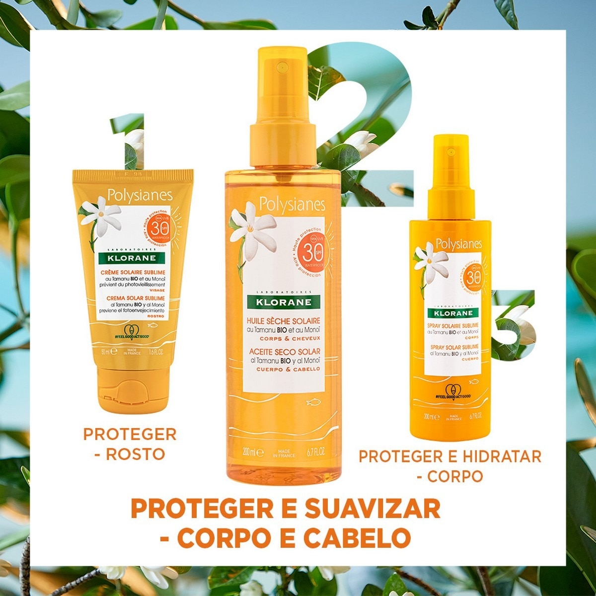 Protector Solar Polysianes Sun Protection Dry Oil SPF30 200ml Klorane 7