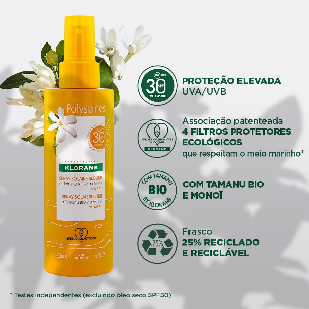 Protetor Solar Polysianes Spray Sublime SPF 30 200ml Klorane 4