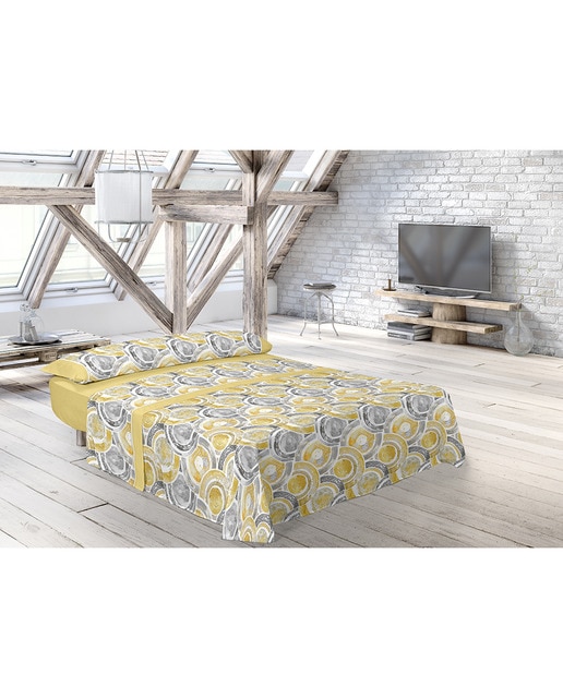 Imagen 0 de Juego de sábanas Abdon mostaza