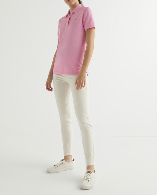 Imagen 0 de Polo de mujer de manga corta y bandera en el pecho.