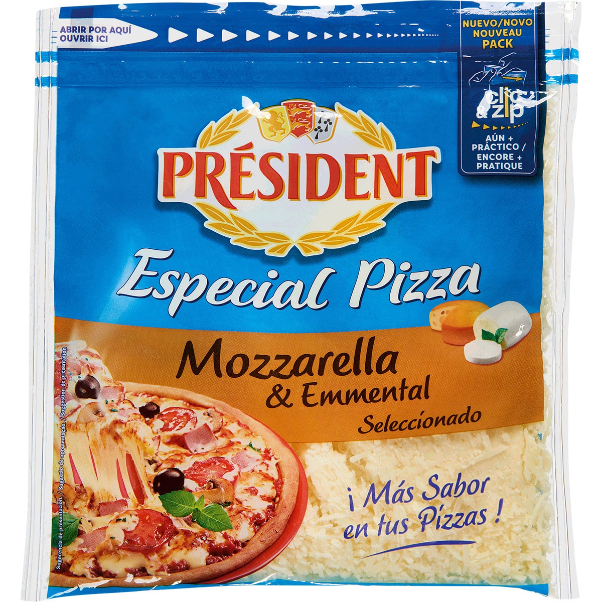 Queijo Ralado Mozzarella Especial Pizza embalagem 150 g