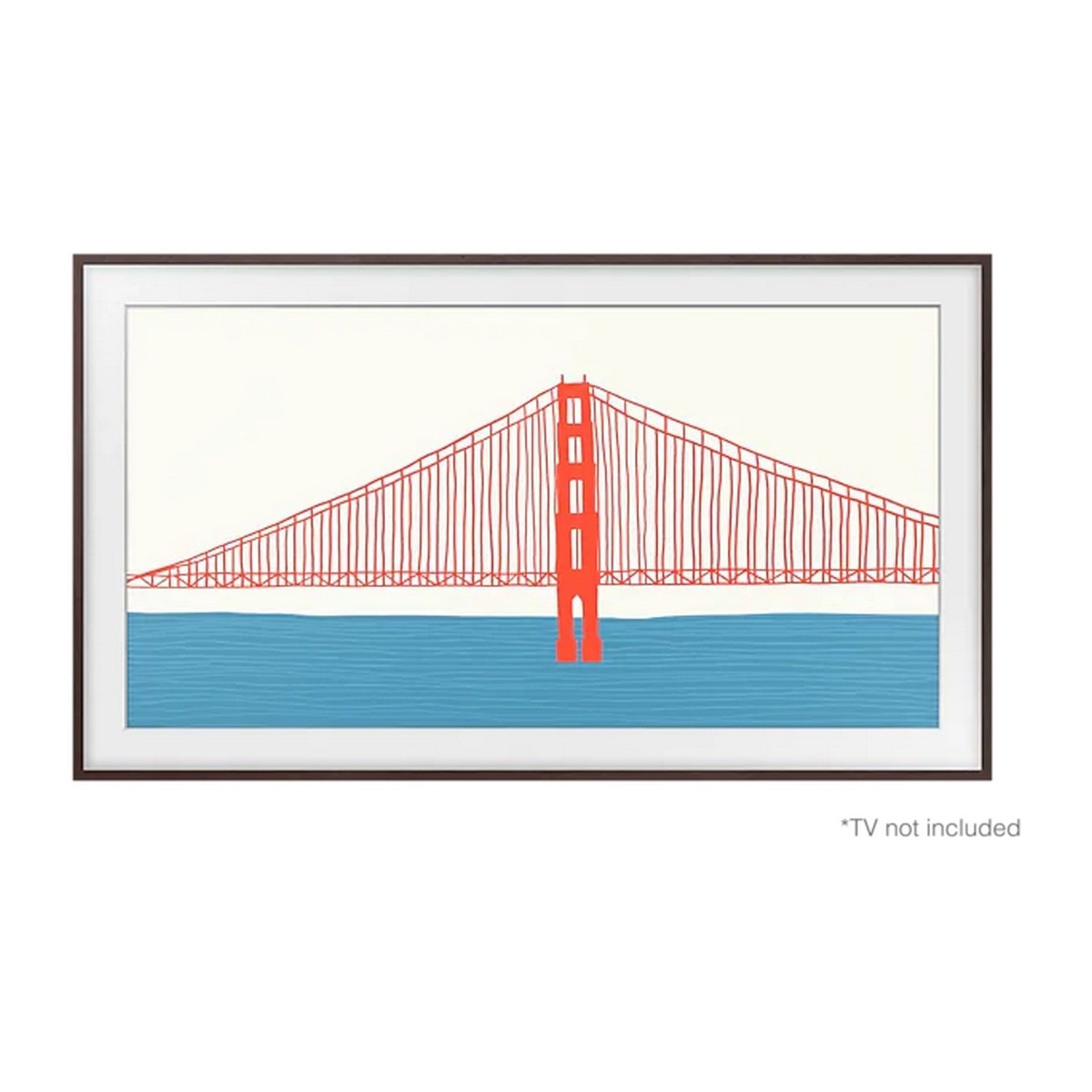 Imagem 0 de Moldura para TV Samsung The Frame 2021 75" VG-SCFA75BWBXC - Castanho