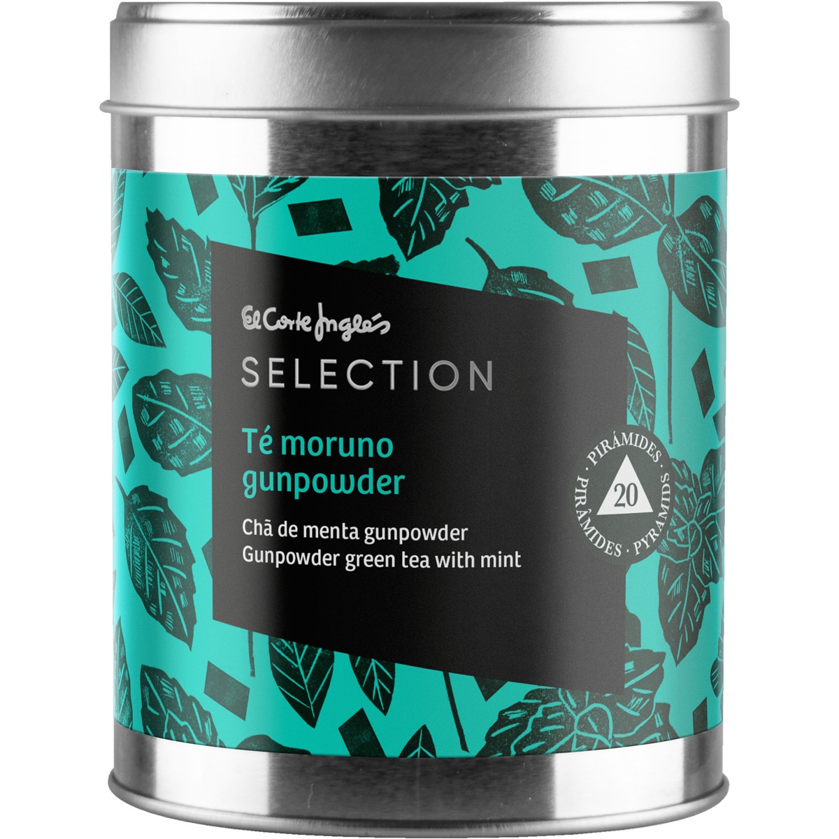 té moruno té verde con menta y hierbabuena lata 20 bolsitas pirámides