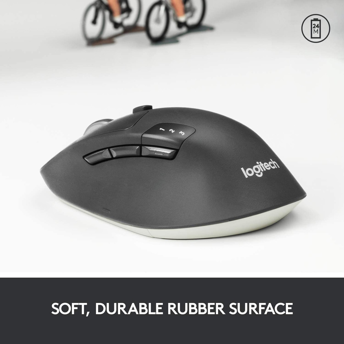 Rato Logitech M720 Triathlon Sem Fios, 1000 dpi - Preto Preto / Cinzento-5