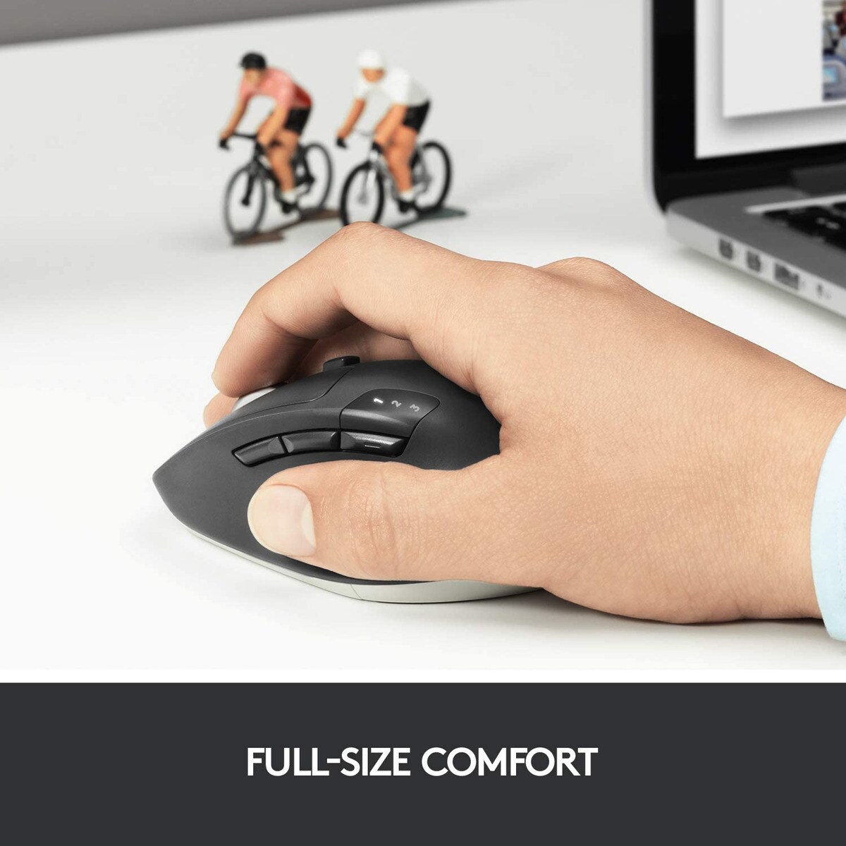 Rato Logitech M720 Triathlon Sem Fios, 1000 dpi - Preto Preto / Cinzento-4