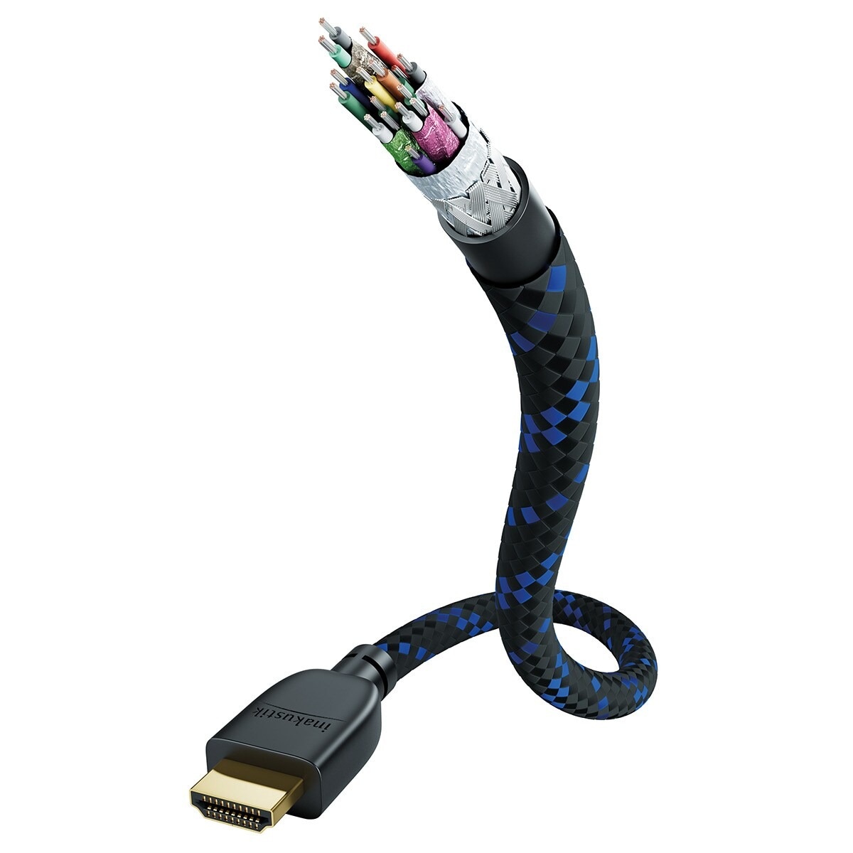 Cabo HDMI 2.1 In-Akustik - 3 m Preto-Azul-1