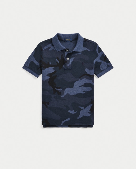 Imagen 0 de Polo de niño azul camuflaje básico
