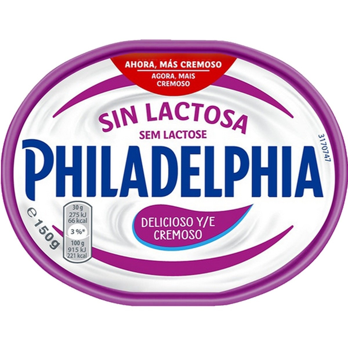 Queijo Fresco para Barrar sem Lactose embalagem 150 g