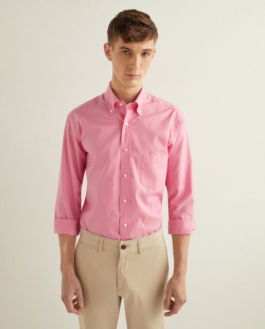 Camisa de hombre classic lisa rosa · Mirto · El Corte Inglés