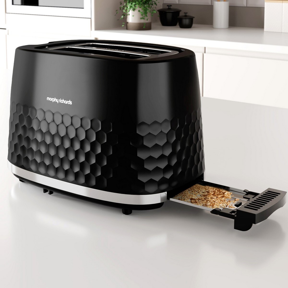 Torradeira Morphy Richards 220031 Linha Hive de 850 W com 2 Fendas Curtas - Preto Preto-5