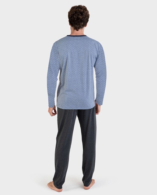 Pijama de hombre azul de manga larga · Massana · El Corte Inglés
