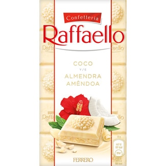 chocolate blanco con coco y almendra tableta 90 g - Ferrero Raffaello