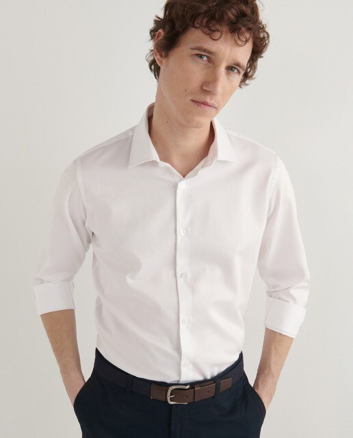Camisa de hombre de regular diamante blanca · Roberto Verino · El Corte  Inglés