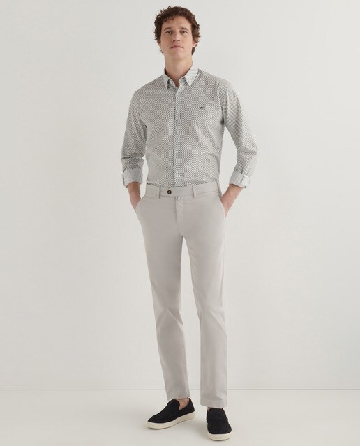 Camisa de hombre regular estampada kaki · Roberto Verino · El Corte Inglés