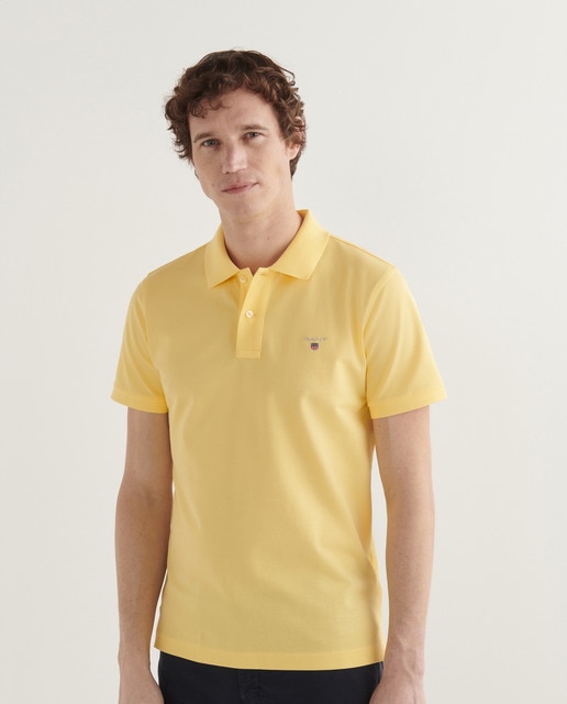 Polo de hombre regular liso amarillo · Gant · El Corte Inglés