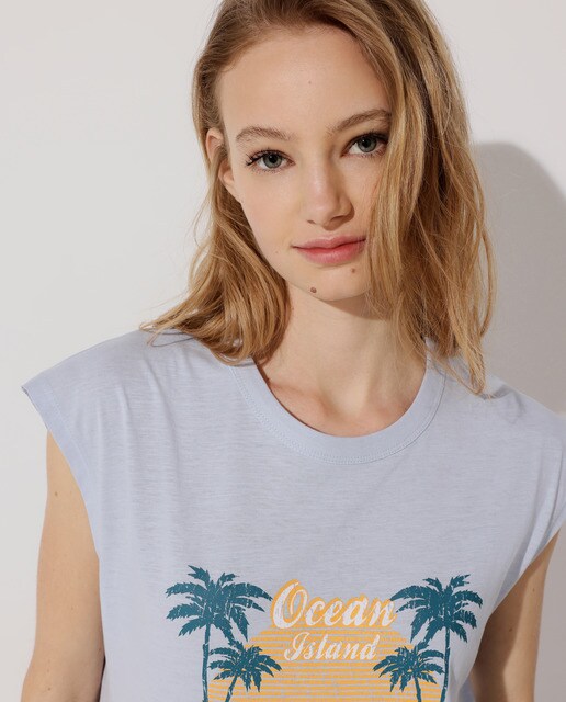 Camiseta de mujer con estampado y manga corta · Easy Wear · El Corte Inglés