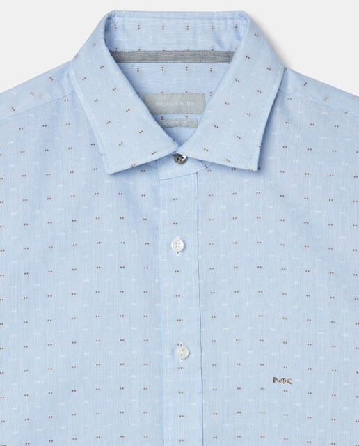 Camisa de vestir de hombre regular fil a fil lisa azul · Michael Kors · El Corte  Inglés