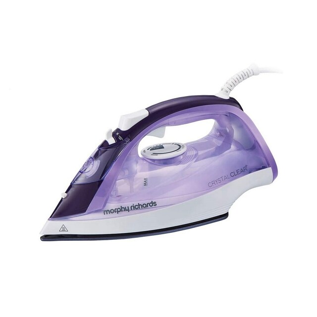 Imagem 0 de Ferro a Vapor Morphy Richards Crystal Clear 300301 de 2400 W Jato a Vapor 115 g/min e Base Cerâmica - Roxo e Branco