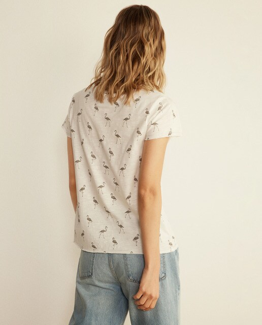 Camiseta de mujer manga corta de flamencos · Southern Cotton · El Corte  Inglés