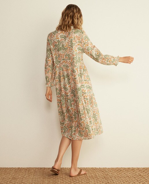 Vestido midi de flores · Southern Cotton · El Corte Inglés