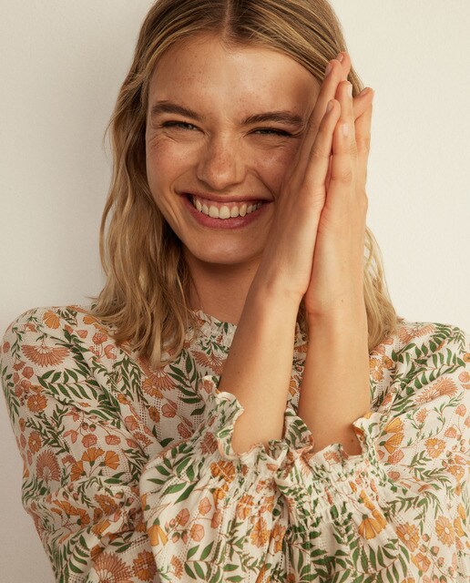 Vestido midi de flores · Southern Cotton · El Corte Inglés