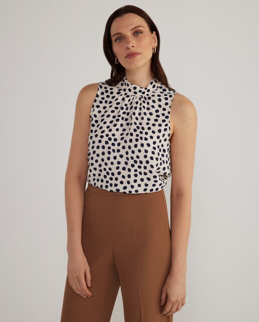 Blusa de mujer escote halter lunares · Woman El Corte Inglés · El Corte  Inglés