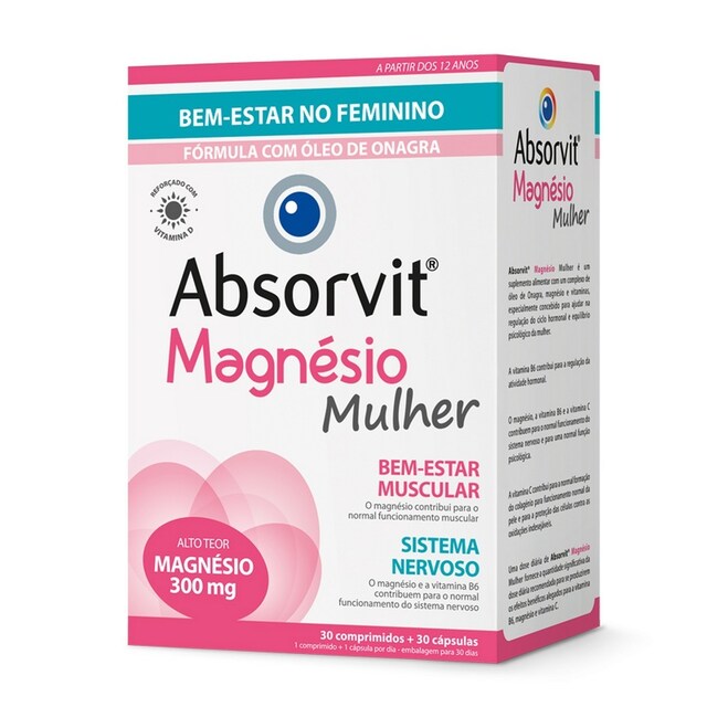 Imagem 0 de Suplemento Alimentar Magnesio Mulher - 30 comp. + 30 cápsulas