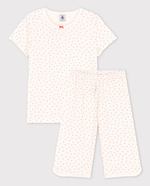 Pijama de corazoncitos de algodón de niña · Petit Bateau · El Corte Inglés