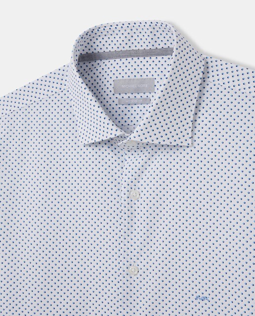 Camisa de vestir de hombre regular de lunares blanca · Michael Kors · El  Corte Inglés
