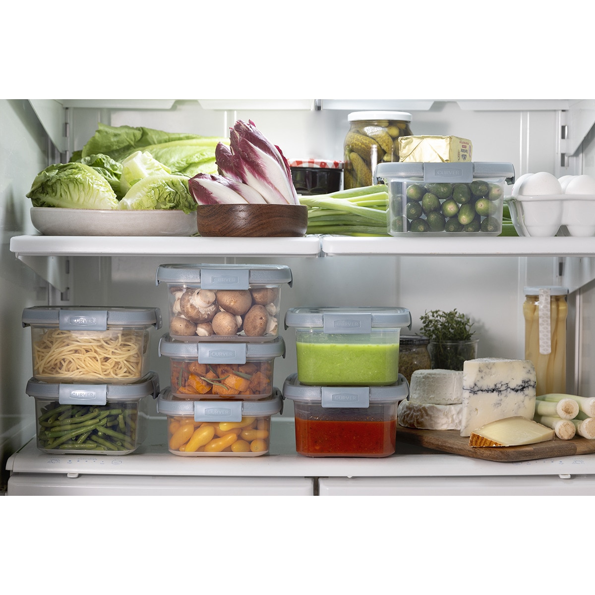 Recipiente hermético rectangular Smart Eco Line Fresh Curver Transparente-3