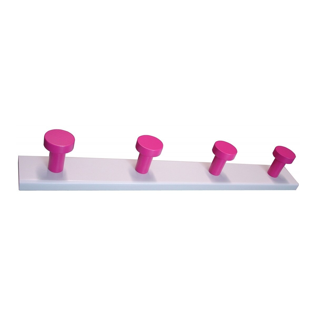 Percha Madera y Madera 4 Colgadores 913MGV Blanco / Magenta-1