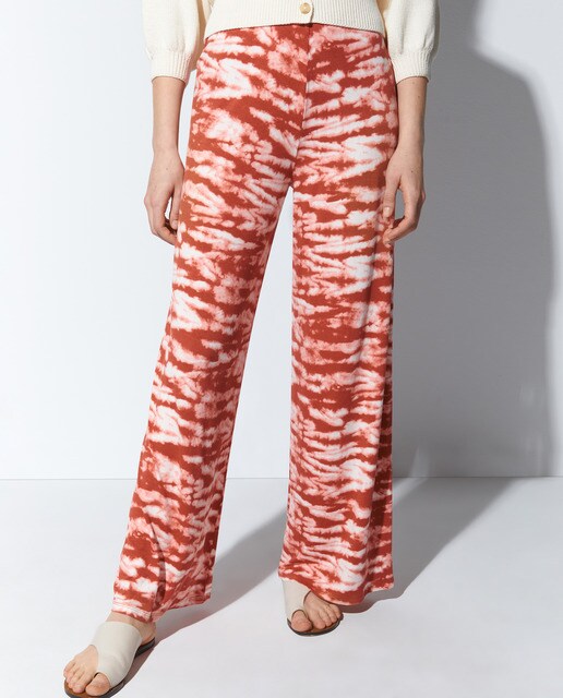 Pantalón amplio de mujer con estampado tie dye · Easy Wear · El Corte Inglés