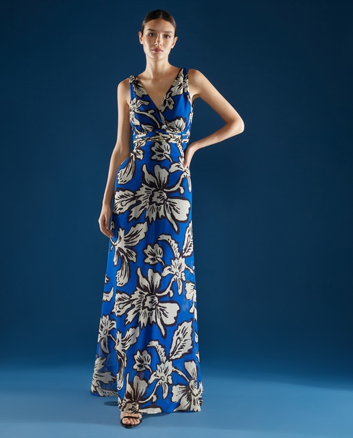 Vestido largo con torera estampado floral · Woman Fiesta El Corte Inglés · El  Corte Inglés