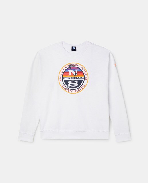 Sudadera de hombre con estampado gráfico blanca · North Sails · El Corte  Inglés