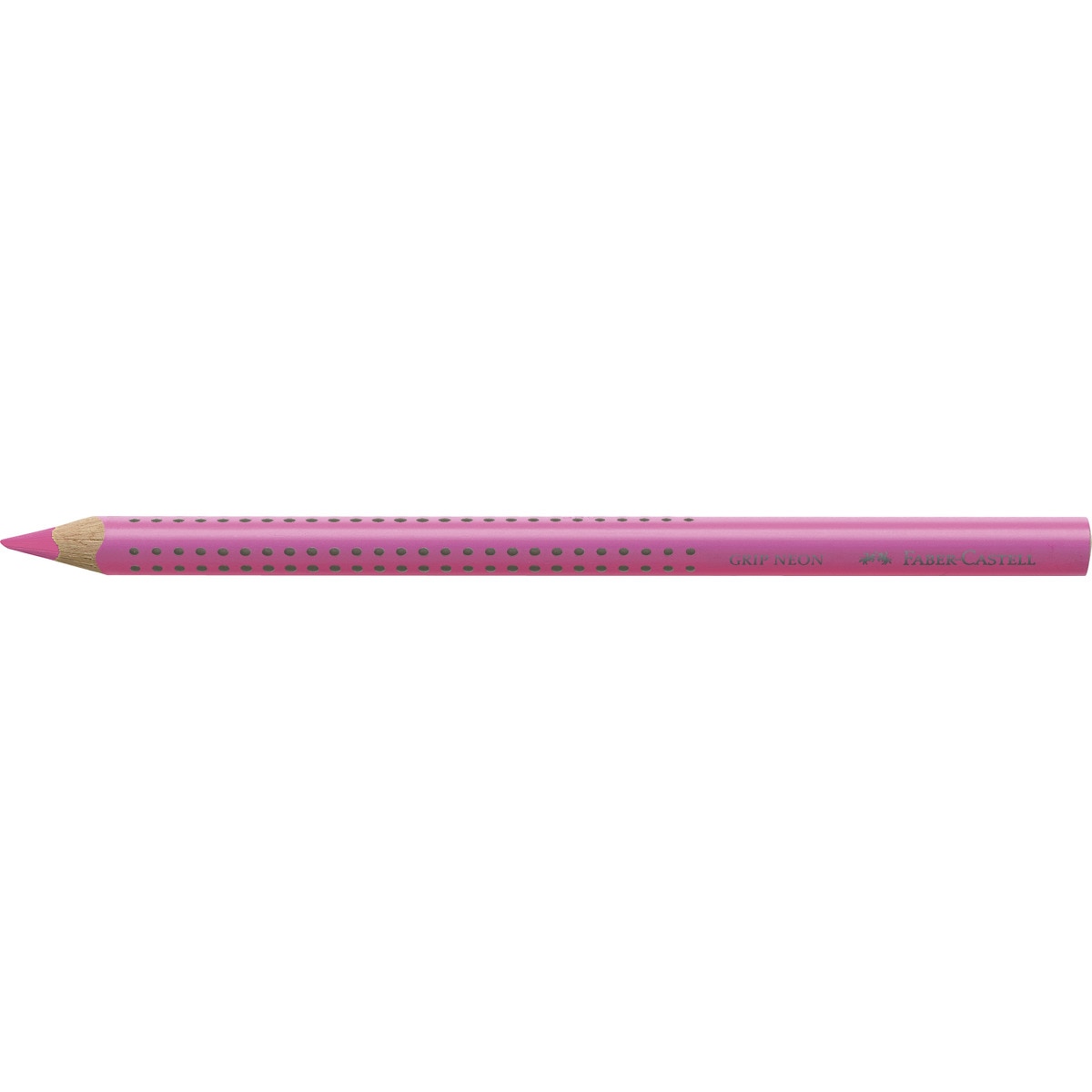 Lápiz Jumbo Faber-Castell Fluorescente, Ergonómico, con Zona de Agarre Grip, Rosa Neón Rosa Neón-2