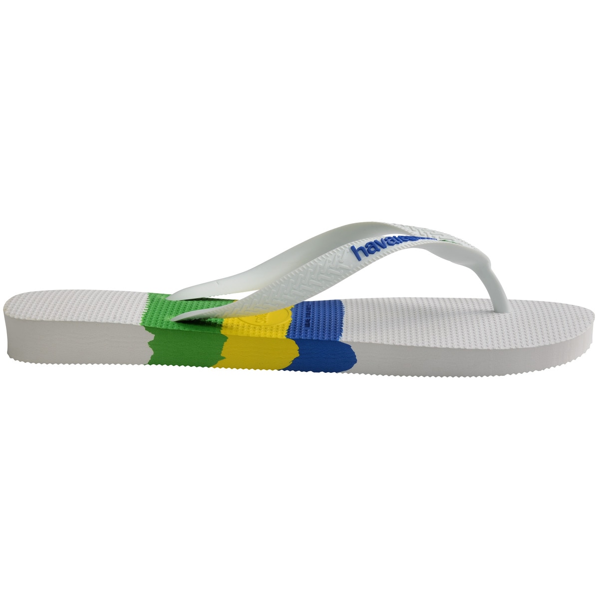 Chinelos de Dedo Unissexo Brasil Tech Branco / Multicolor-3