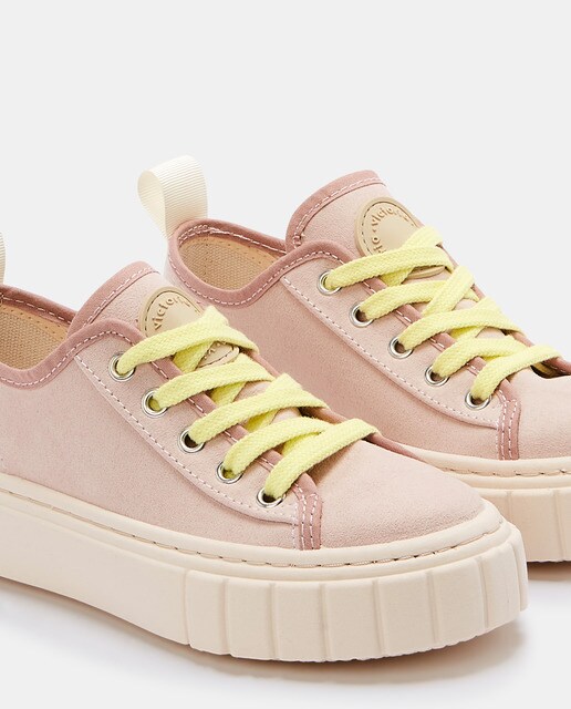 Zapatillas de lona de niña en rosa con plataforma · Victoria · El Corte  Inglés