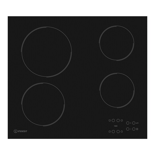 Imagem 0 de Placa de Vitrocerâmica Indesit RI 161 C (ES) com 4 Zonas e de 58 cm - Preto